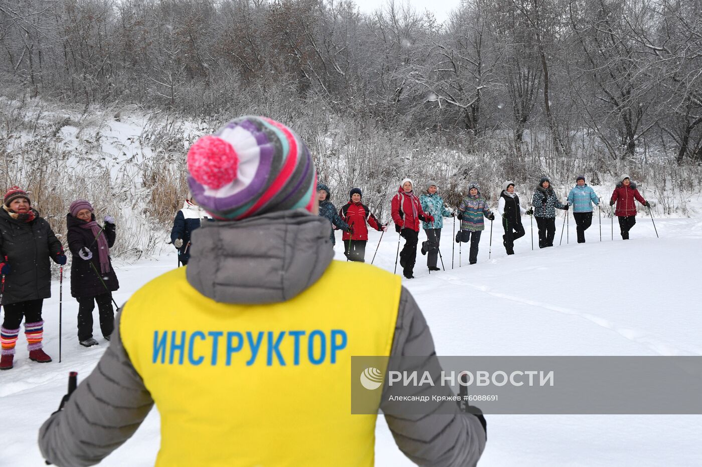 Занятия скандинавской ходьбой в Новосибирске 