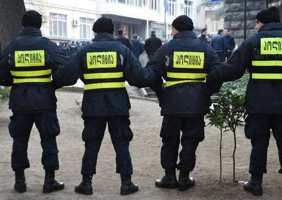 Акция протеста оппозиции в Тбилиси