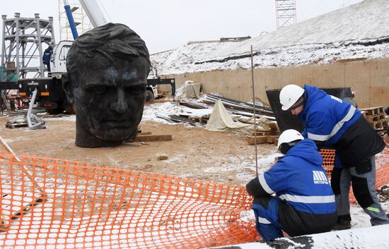 Строительство Ржевского мемориала Советскому солдату 