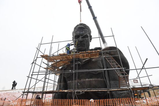Строительство Ржевского мемориала Советскому солдату 