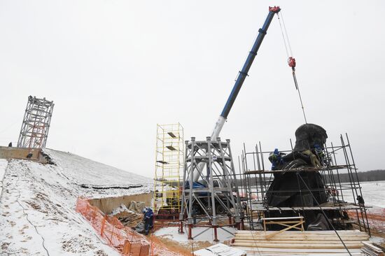 Строительство Ржевского мемориала Советскому солдату 