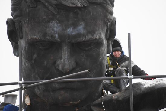 Строительство Ржевского мемориала Советскому солдату 