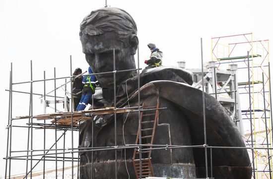 Строительство Ржевского мемориала Советскому солдату 