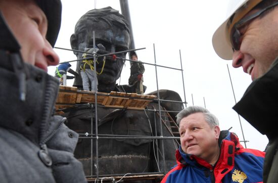 Строительство Ржевского мемориала Советскому солдату 
