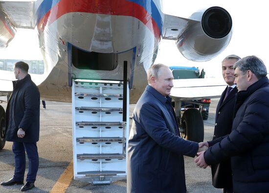 Рабочая поездка президента РФ В. Путина в Кабардино-Балкарию