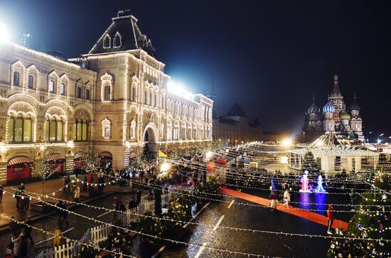 Открытие ГУМ-Катка на Красной площади