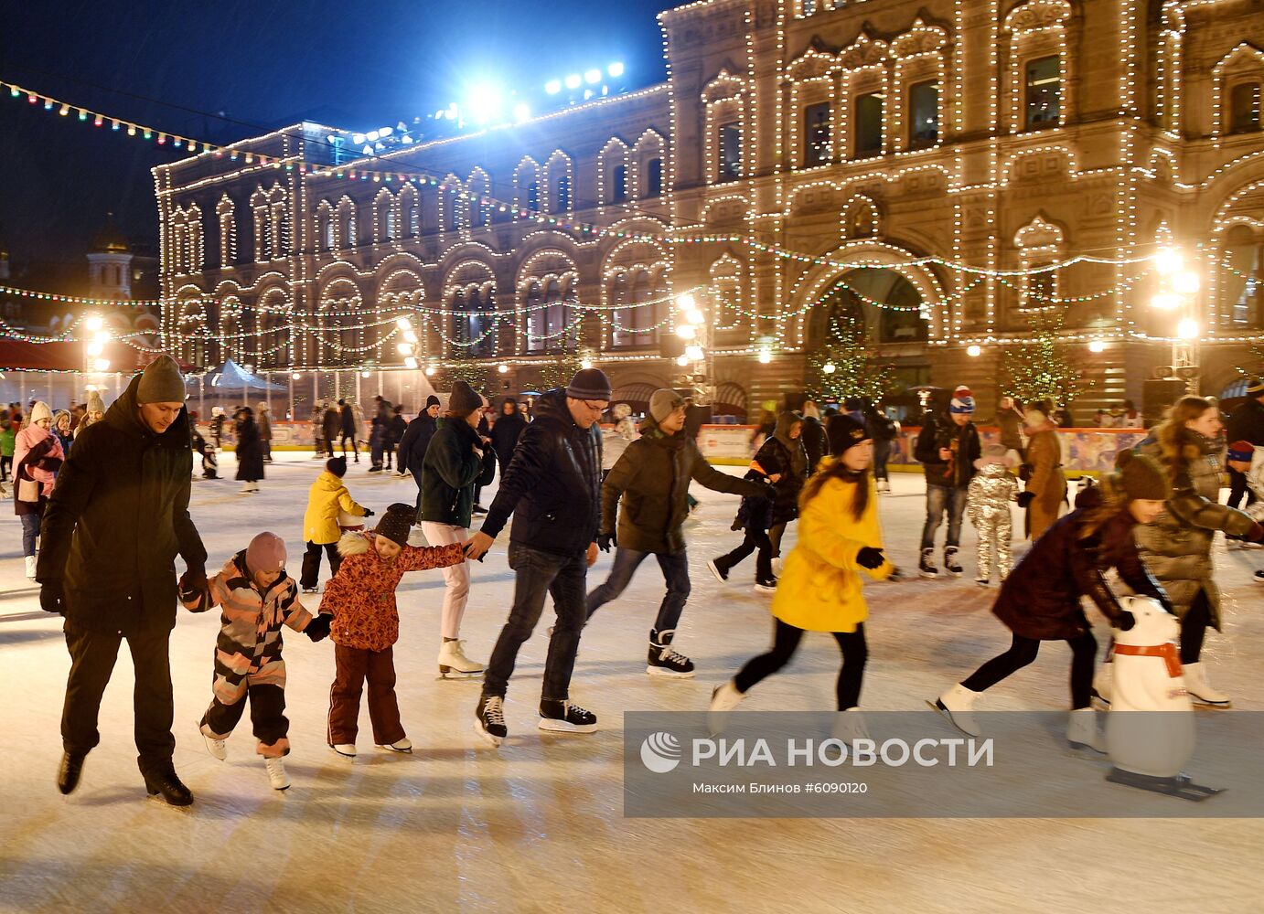 Открытие ГУМ-Катка на Красной площади