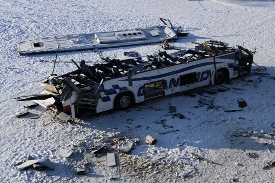 Последствия ДТП с автобусом в Забайкальском крае