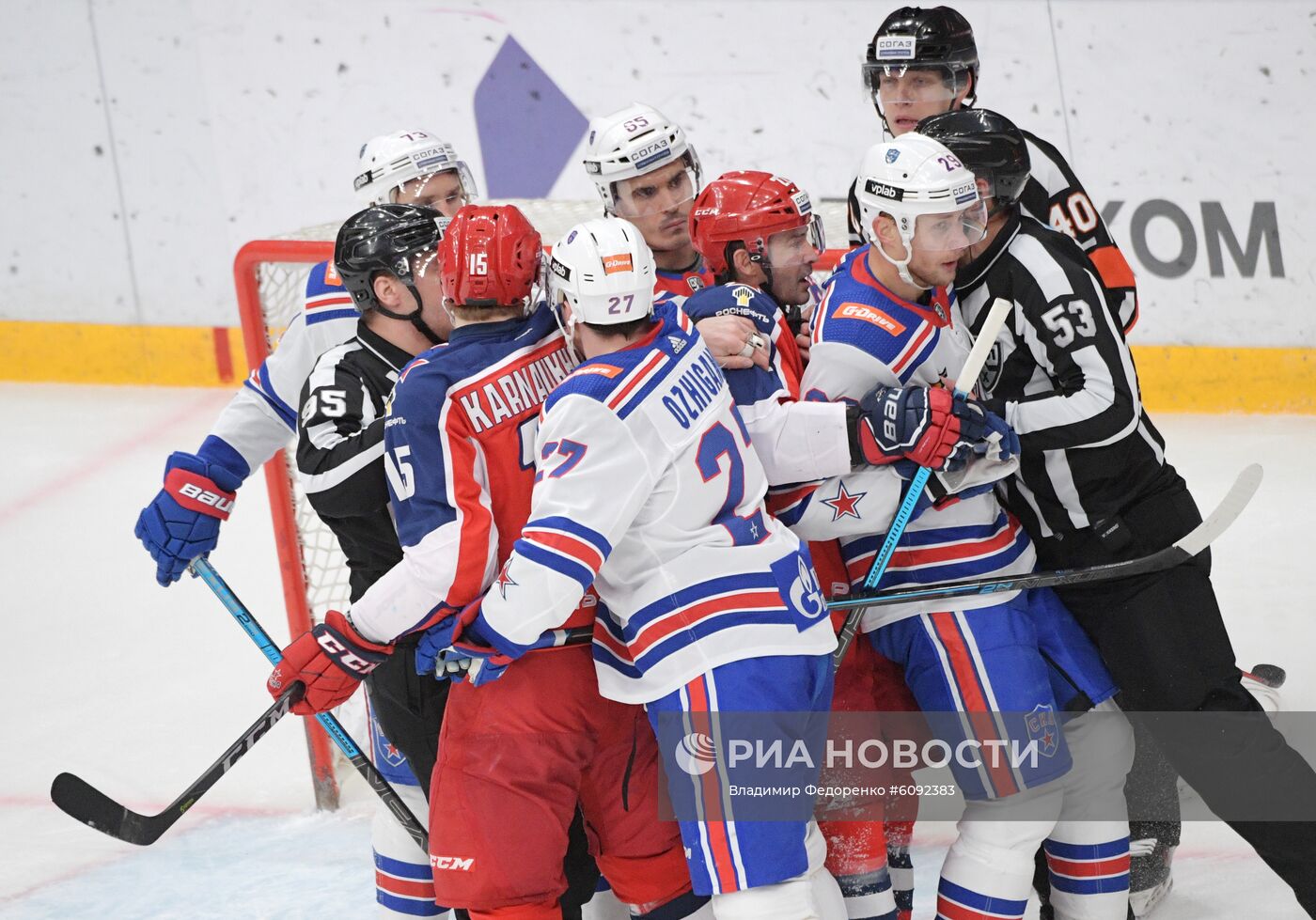 Хоккей. КХЛ. Матч ЦСКА - СКА