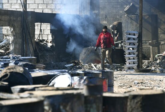 Производство алюминия на частном заводе вблизи Дамаска