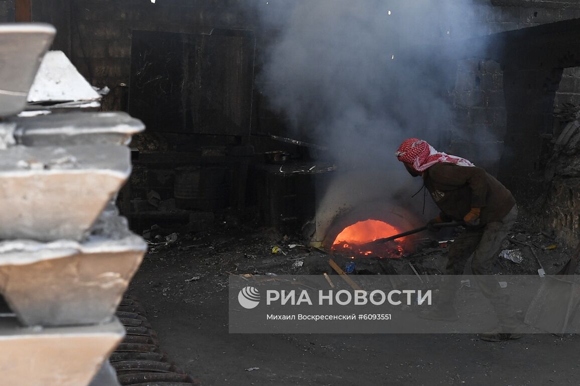 Производство алюминия на частном заводе вблизи Дамаска