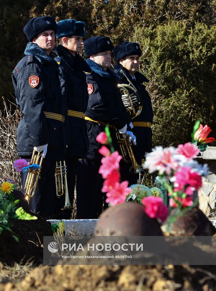 Перезахоронение останков солдат Великой Отечественной войны в Феодосии