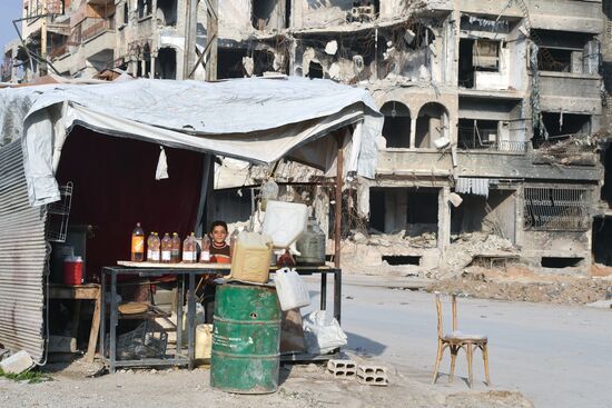 Ситуация в пригороде Дамаска Харасте