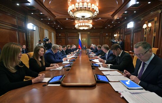 Премьер-министр РФ Д. Медведев провел заседание президиума Совета при президенте РФ по стратегическому развитию и нацпроектам