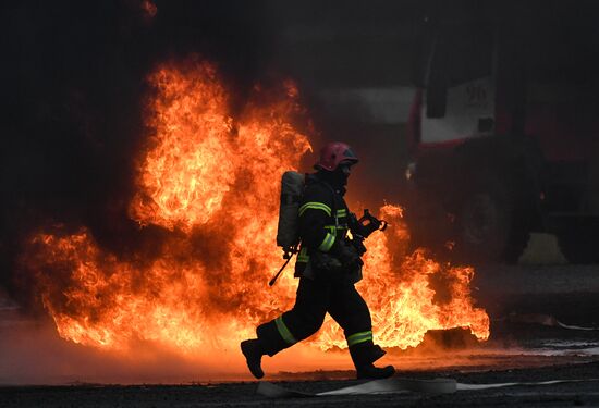 Учения МЧС России в аэропорту Шереметьево
