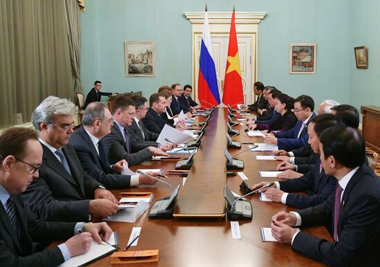 Премьер-министр РФ Д. Медведев встретился с главой парламента Вьетнама Н. Т. К. Нган