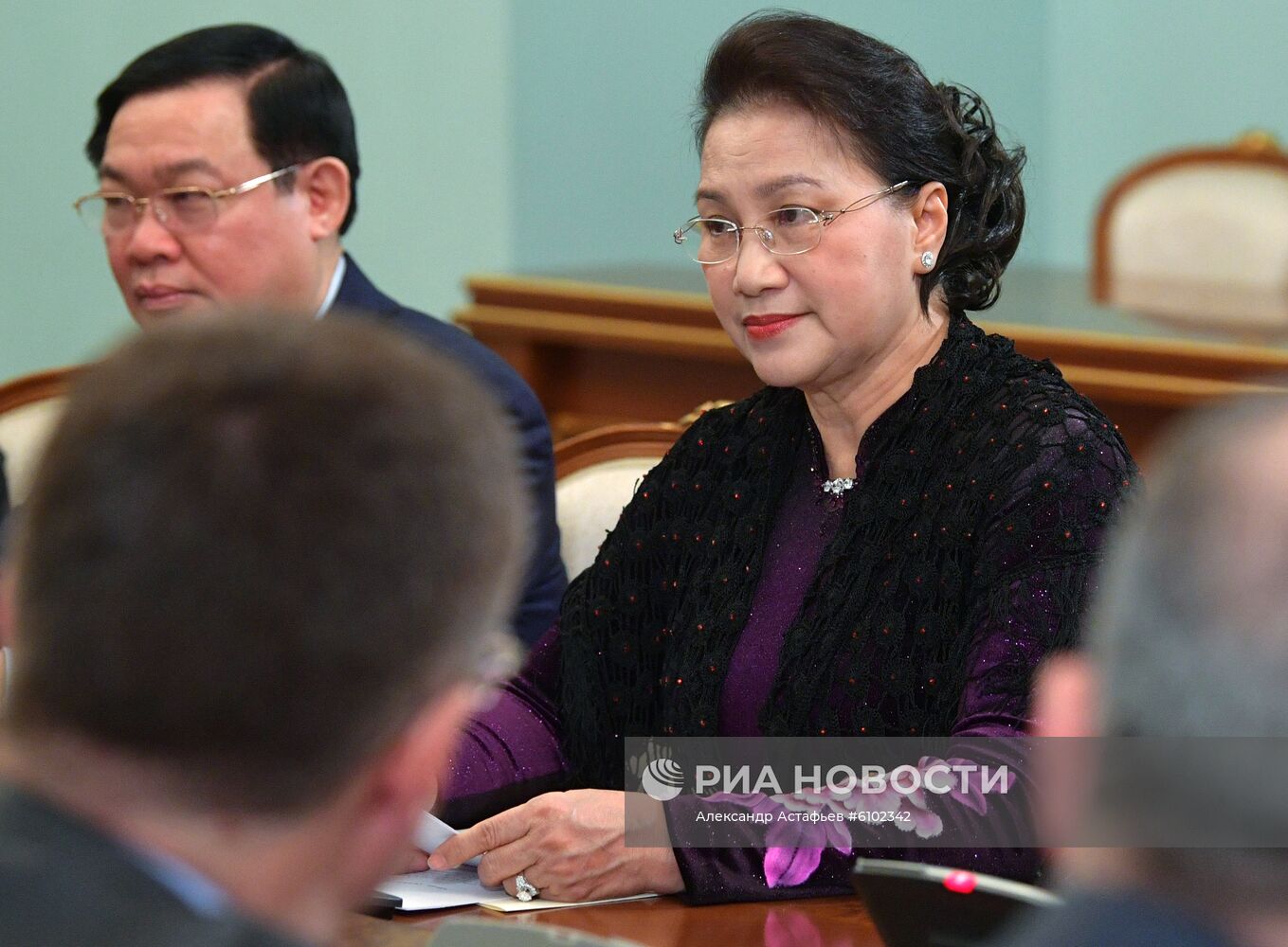 Премьер-министр РФ Д. Медведев встретился с главой парламента Вьетнама Н. Т. К. Нган