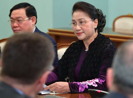 Премьер-министр РФ Д. Медведев встретился с главой парламента Вьетнама Н. Т. К. Нган