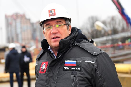 Строительство станции метро "Кунцевская" большой кольцевой линии