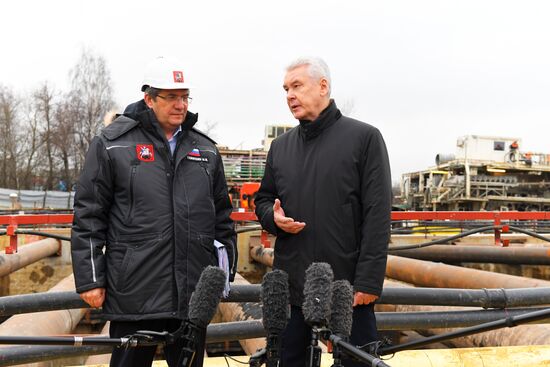 Строительство станции метро "Кунцевская" большой кольцевой линии