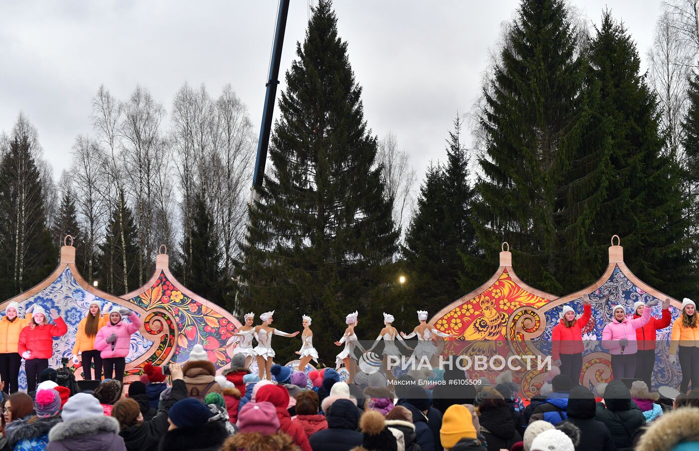 Рубка главной новогодней елки страны в Московской области