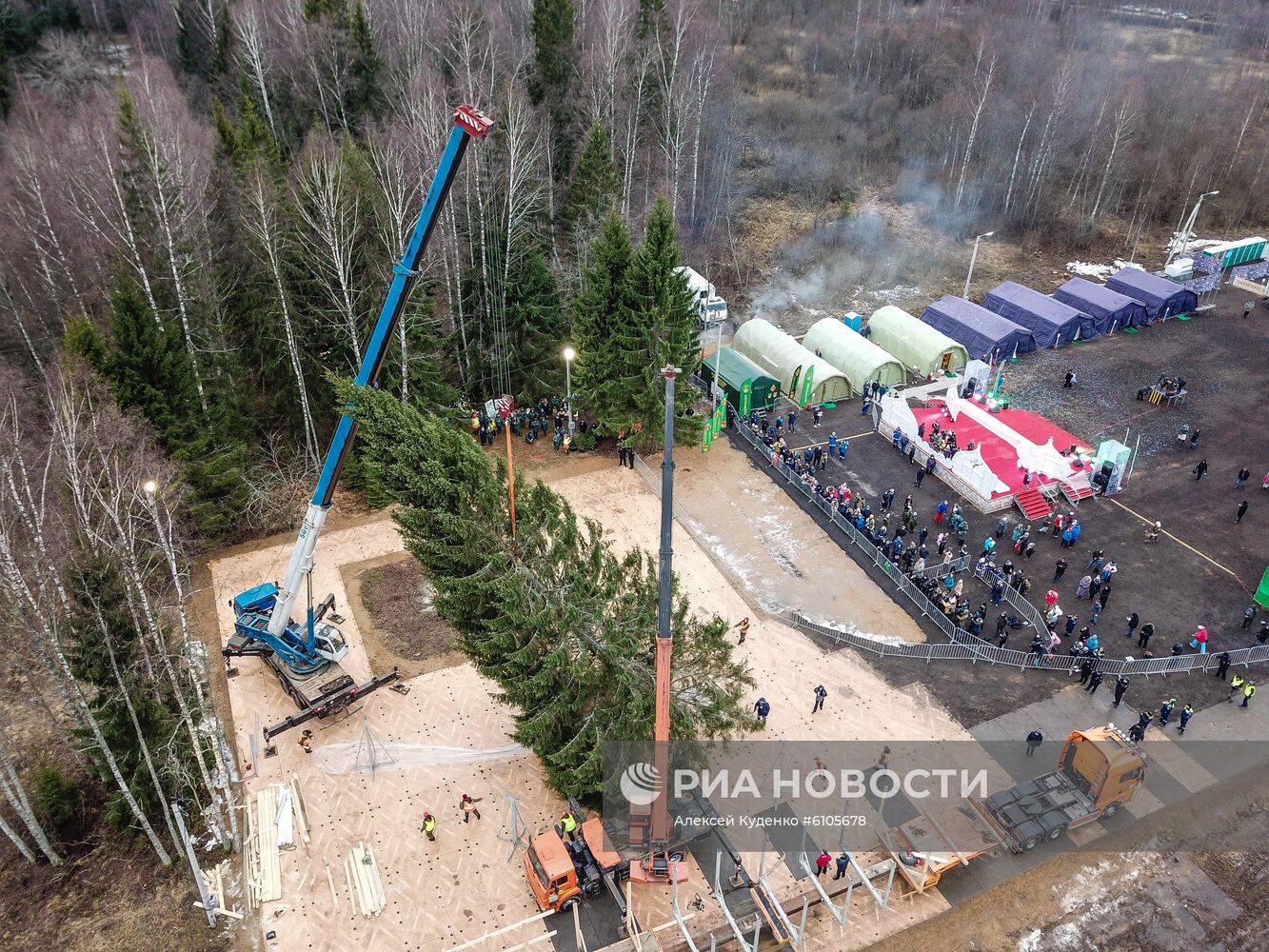 Рубка главной новогодней елки страны в Московской области