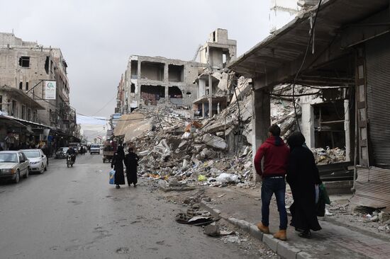 Город Дума в окрестностях Дамаска