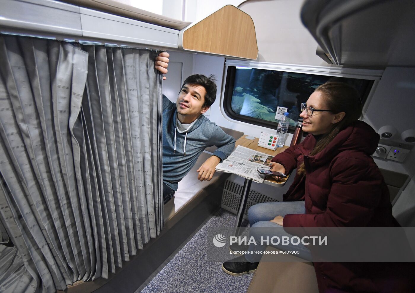 Макет нового вагона РЖД представили на Казанском вокзале 