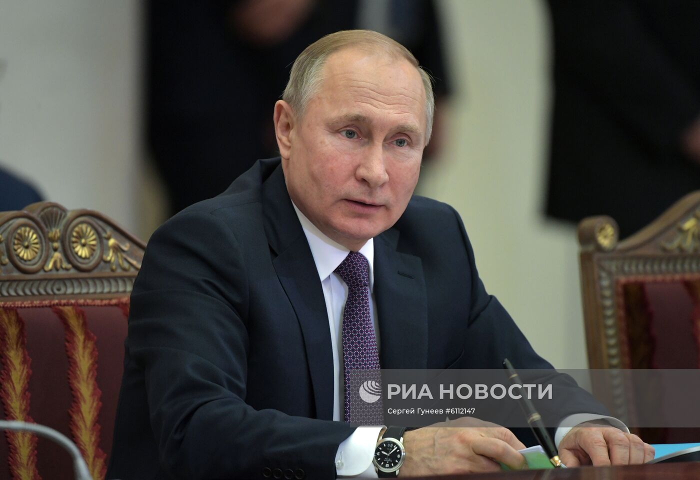 Рабочая поездка президента РФ В. Путина в Санкт-Петербург