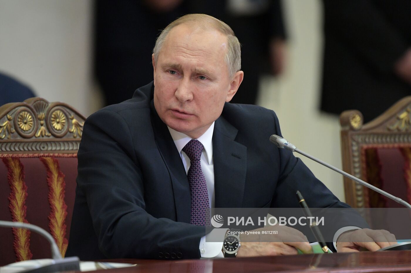 Рабочая поездка президента РФ В. Путина в Санкт-Петербург