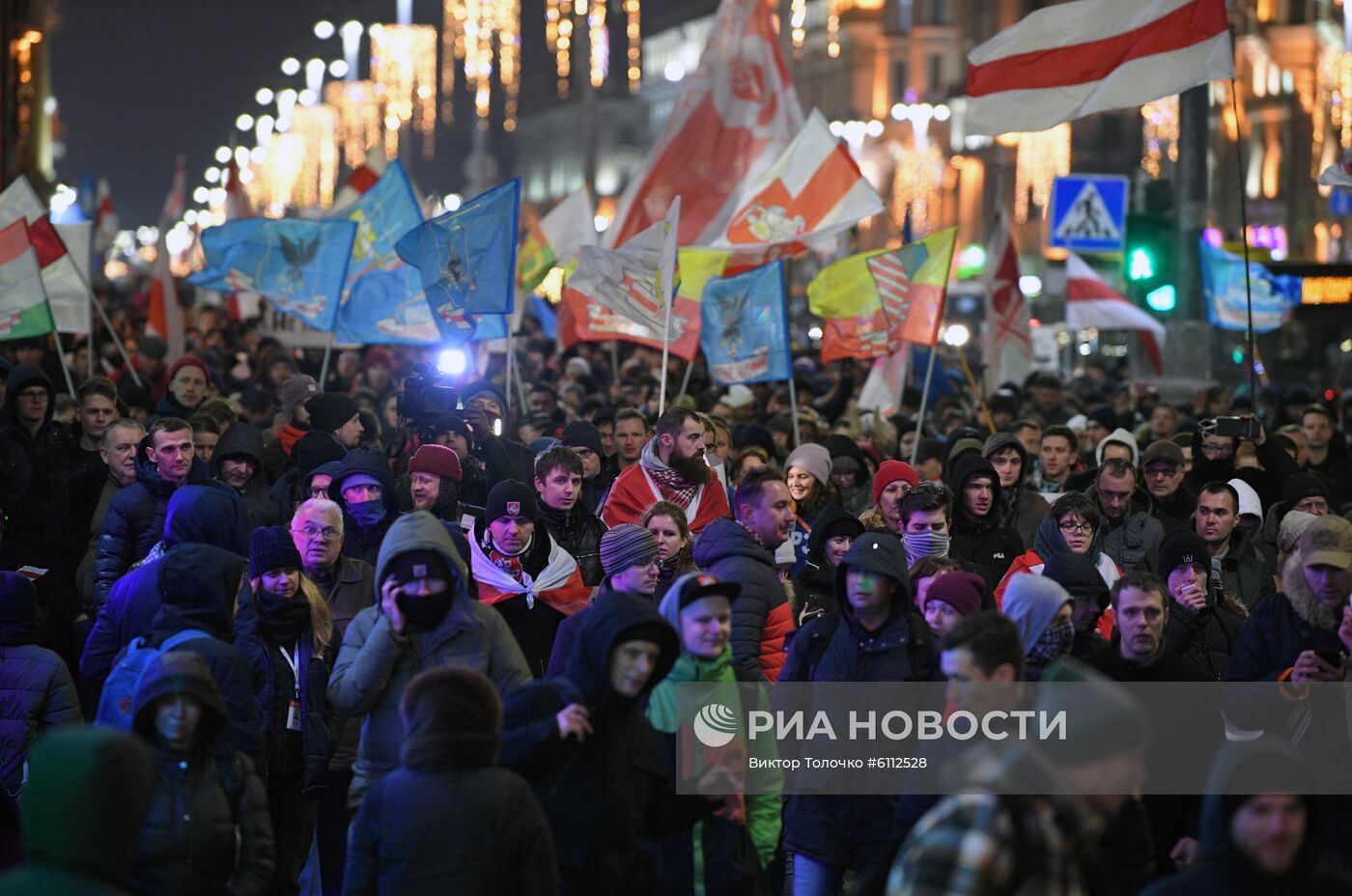 Несанкционированная акция в Минске против интеграции Белоруссии и РФ