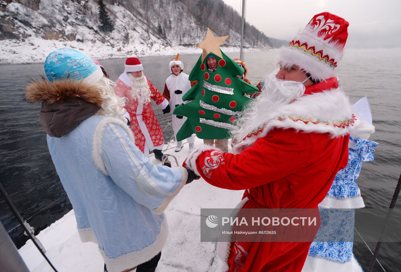 Новогодняя акция яхтсменов в Красноярске