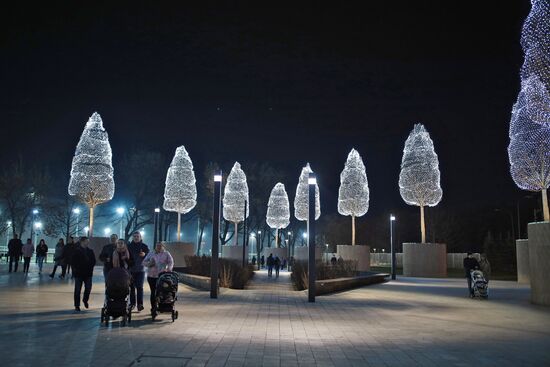 Новогоднее украшение парка "Краснодар"