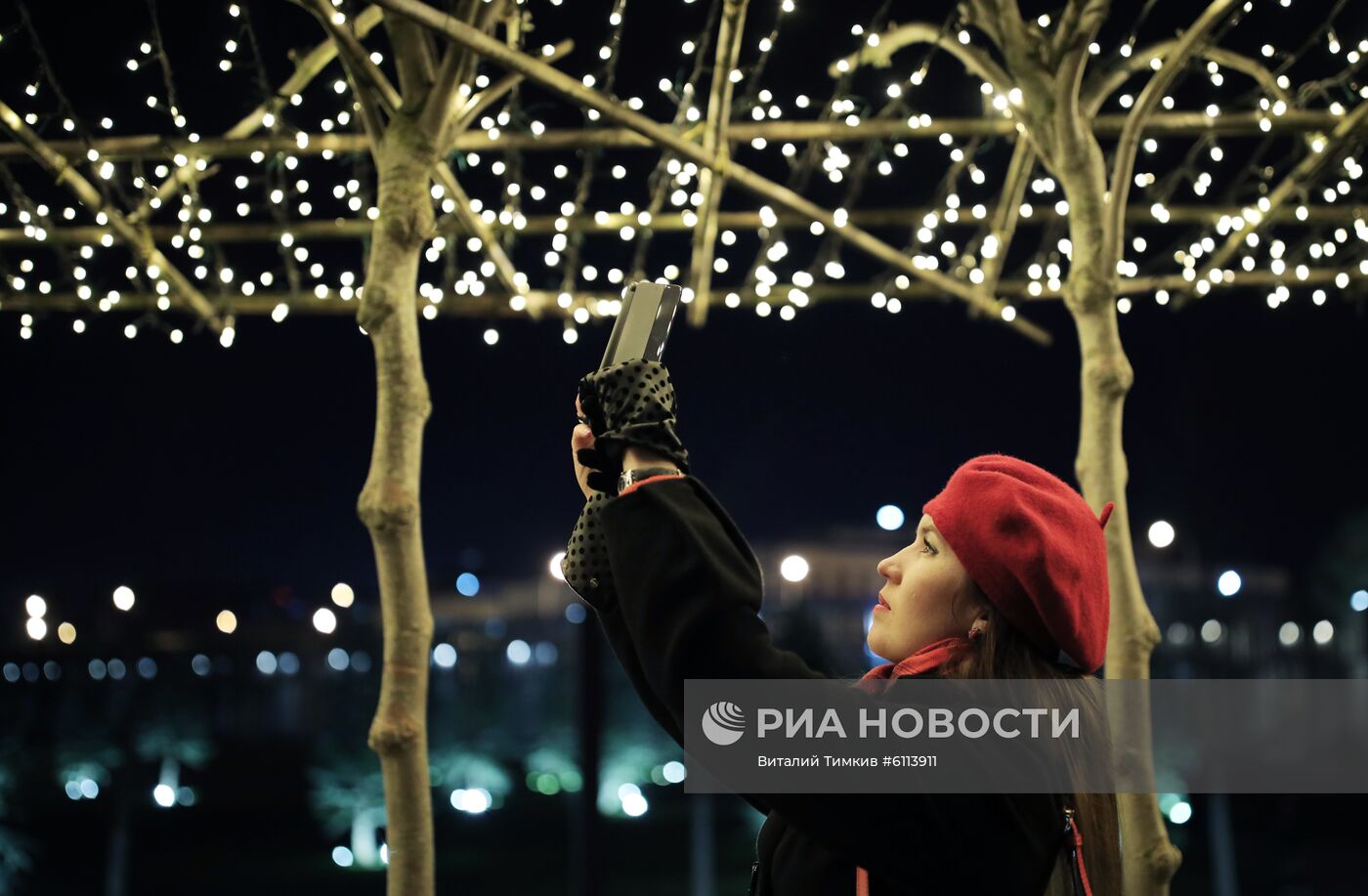 Новогоднее украшение парка "Краснодар"