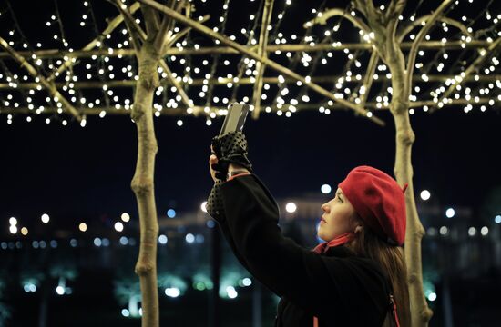 Новогоднее украшение парка "Краснодар"