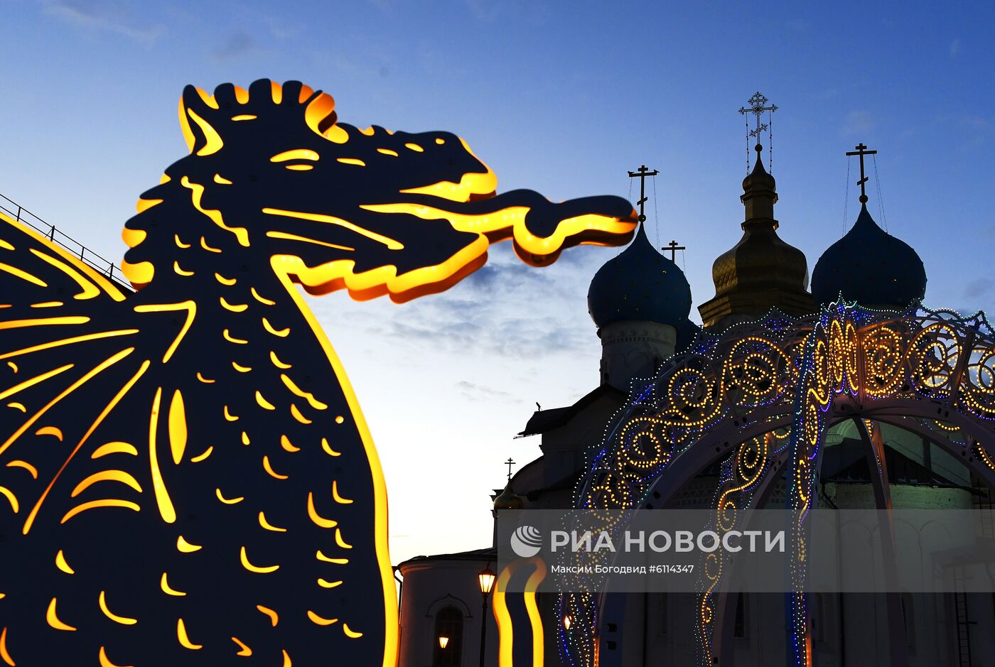 Новогоднее украшение Казани