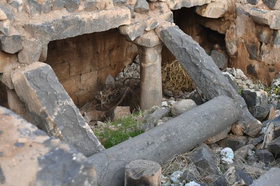 Освобожденный от боевиков поселок Сукейя в сирийской провинции Идлиб