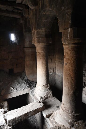 Освобожденный от боевиков поселок Сукейя в сирийской провинции Идлиб