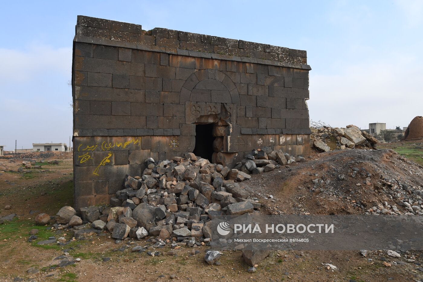 Освобожденный от боевиков поселок Сукейя в сирийской провинции Идлиб