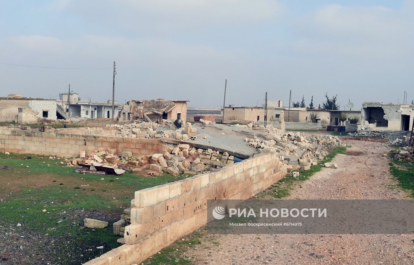 Освобожденный от боевиков поселок Сукейя в сирийской провинции Идлиб