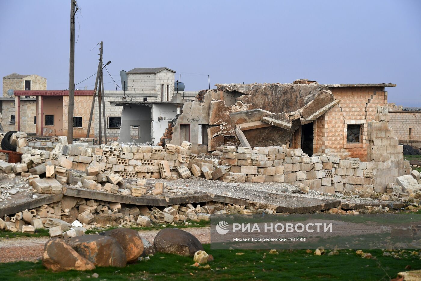 Освобожденный от боевиков поселок Сукейя в сирийской провинции Идлиб