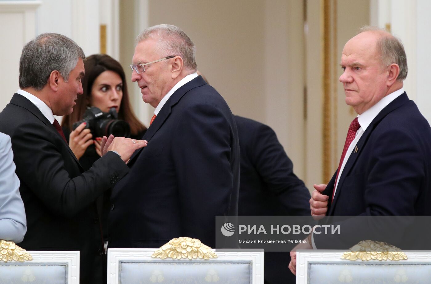 Президент РФ В. Путин встретился с руководством Госдумы РФ и Совета Федерации РФ