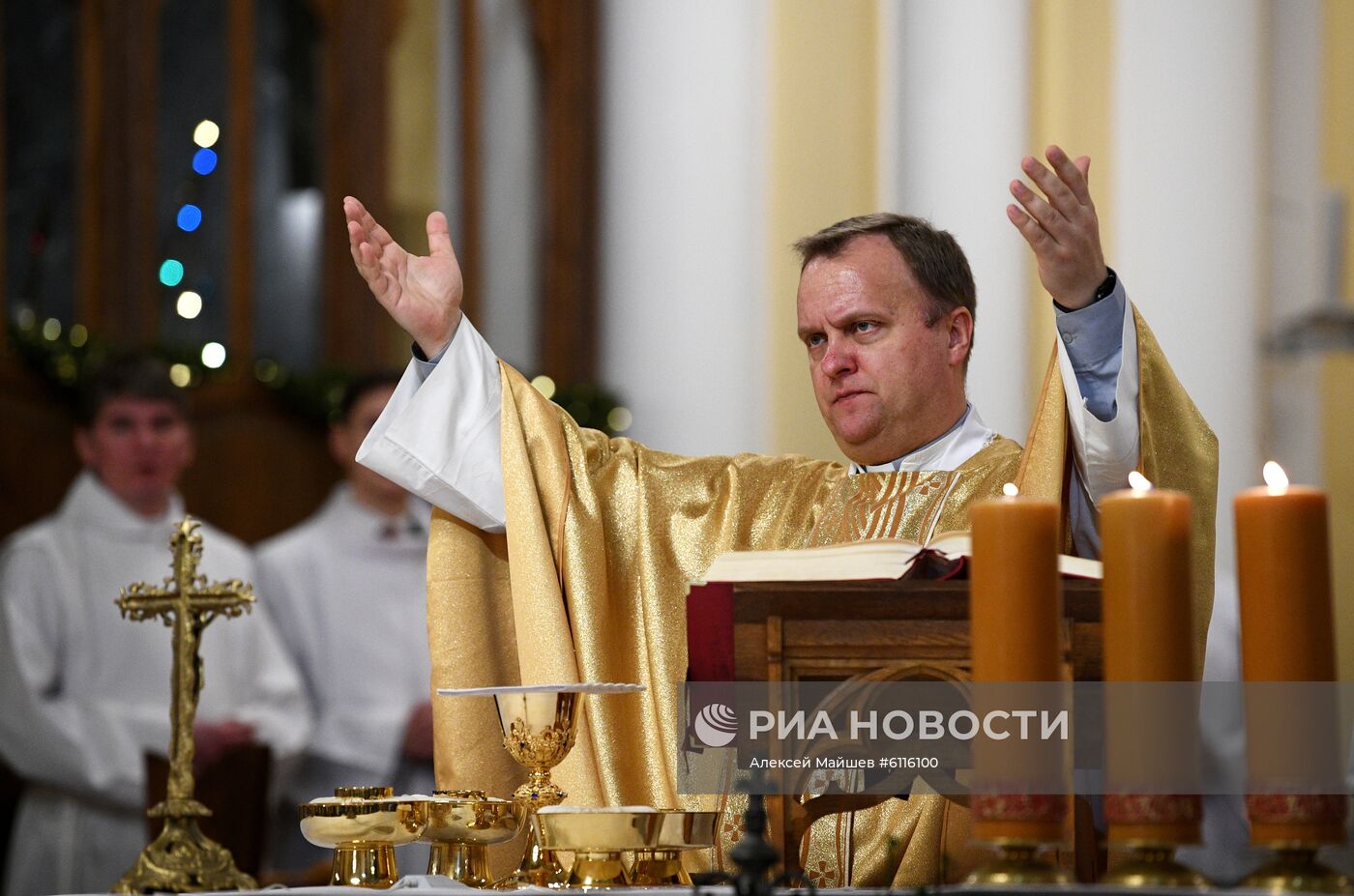Празднование католического Рождества в Москве