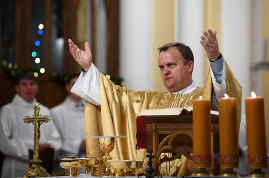 Празднование католического Рождества в Москве