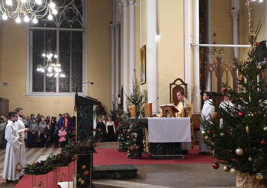 Празднование католического Рождества в Москве