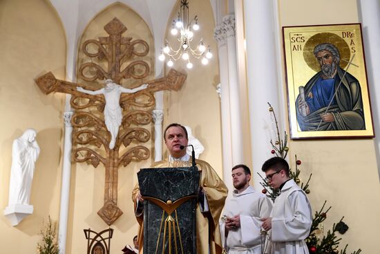 Празднование католического Рождества в Москве