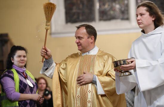 Празднование католического Рождества в Москве