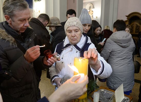 Рождественская служба в минском кафедральном костеле