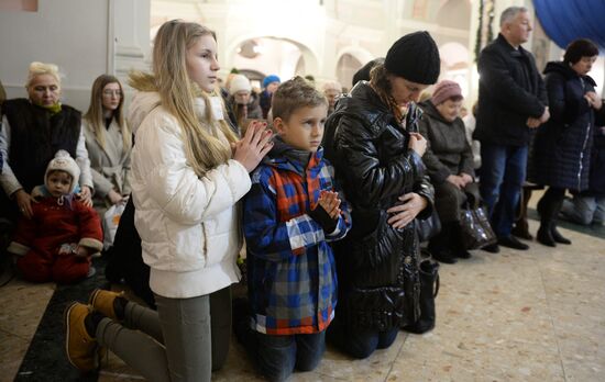 Рождественская служба в минском кафедральном костеле