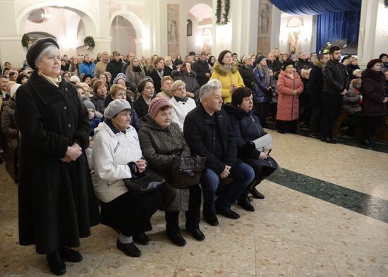Рождественская служба в минском кафедральном костеле